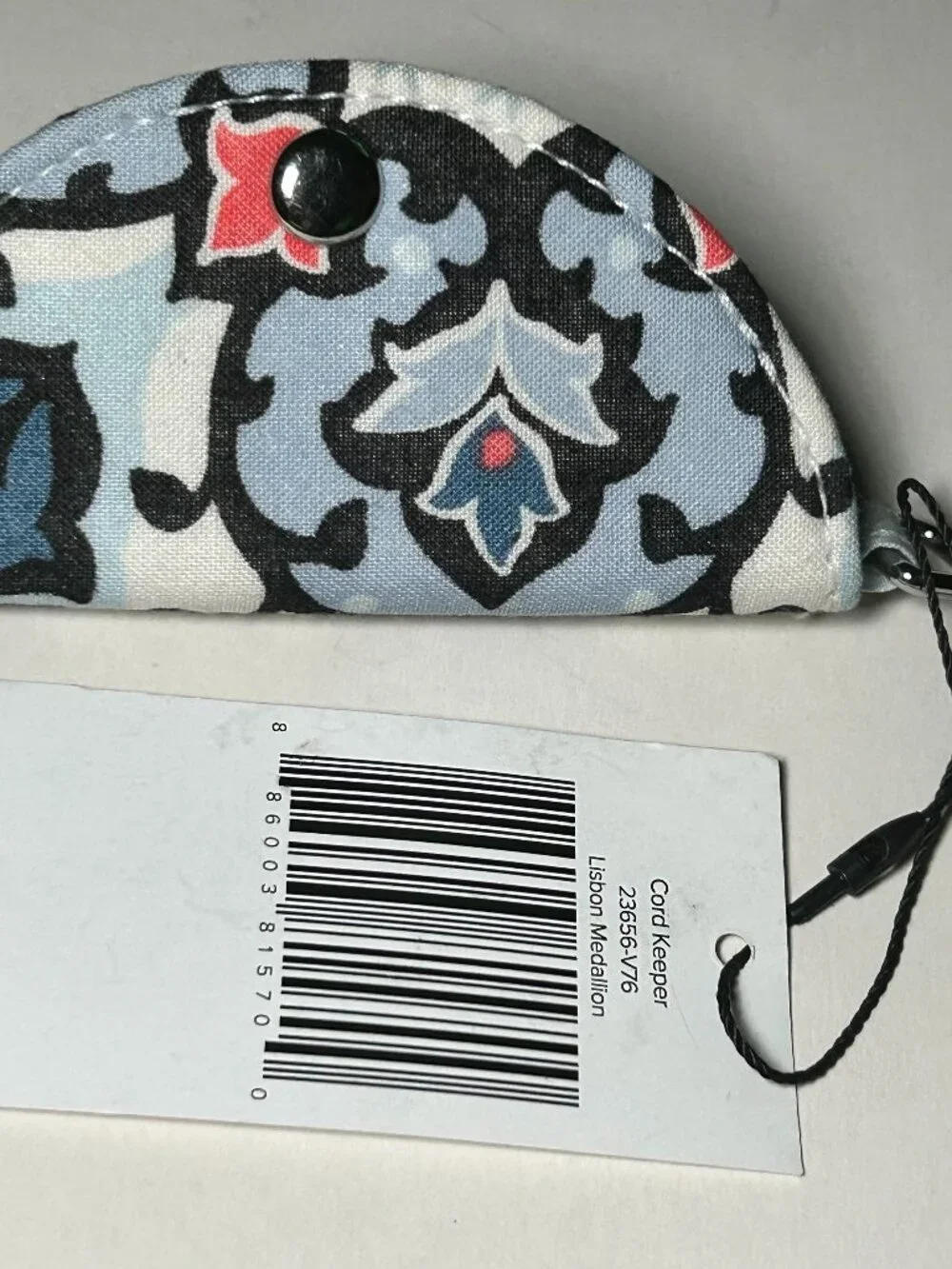Vera Bradley Cord Keeper Lisbon Medallion Fabric Cable Wrap NWT